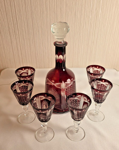 Kristallglas karaffe mit - kristallglas,