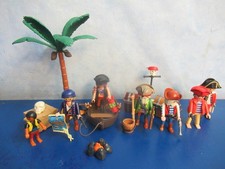 TOP Piraten  Figuren 2x Truhe Boot Palme 5135 6678 Piratenschiff Playmobil 8732