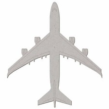 Pappe Jumbo-Jet V2 Flugzeug - Deko Basteln 5-50cm