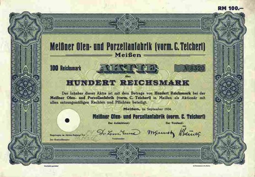 Meißner porzellanfabrik 1934 - meißner,