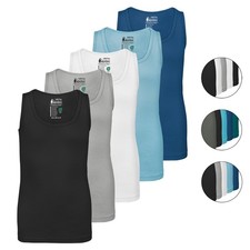 Jungen Unterhemd 5er Set 100% Baumwolle Tank Top Trägertop Basic