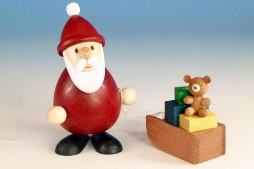 Holzfigur weihnachtsmann mit - weihnachtsmann,