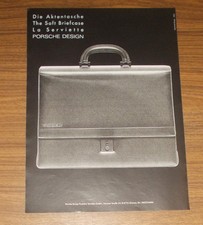 Seltene Werbung vintage PORSCHE DESIGN Aktentasche The Soft Briefcase 1985