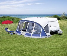 Wohnwagen Vorzelt Reisezelt Zelthaut Focus blau Umlaufmaß 911-940 OHNE Gestänge