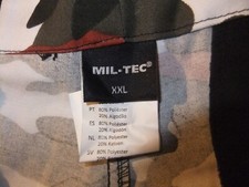 mil tec hose Militär / Camouflage Herren Größe XXL Rot / Weiss / Schwarz / Grau