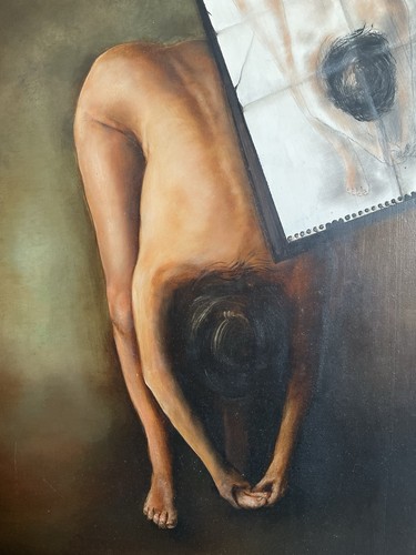 Altes ölgemälde weiblicher - altes,