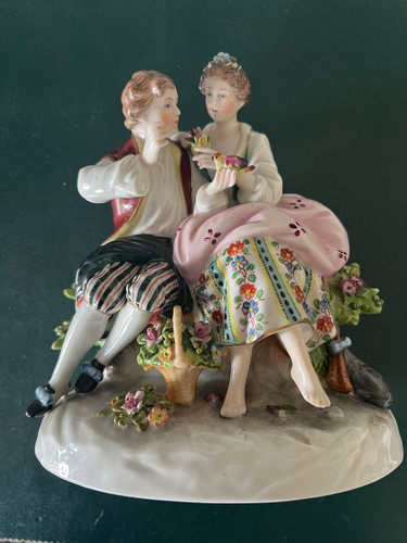 Porzellan figur galantes - porzellan-figur, paar