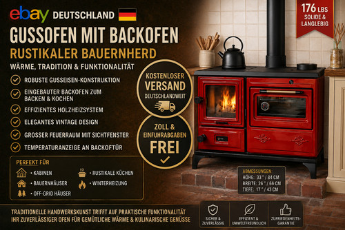 Holzofen mit backofen - holzofen,