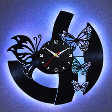 Wanduhr Schmetterling Vinyl