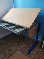 Kinderschreibtisch Schreibtisch für Kinder Schüler Jugend höhenverstellbar weiß