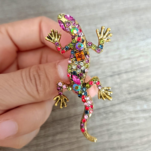 Eidechse gecko brosche - eidechse/gecko,
