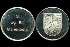 MARIENBERG / SACHSEN: Zinn-Medaille. MILITARIA - 3. JÄGER BATAILLON MARIENBERG.