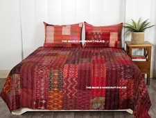 Indische Kantha Decke Rot