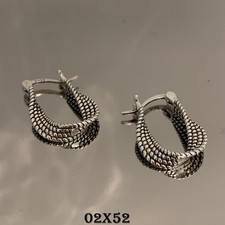 Luxus Damen 925S Ohrringe Creolen Sterling Silber 925 Plattiert Neu