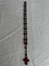 Kreuz Kette Holz Rosenkranz