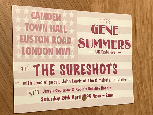Gene summers concert - gene, ticket