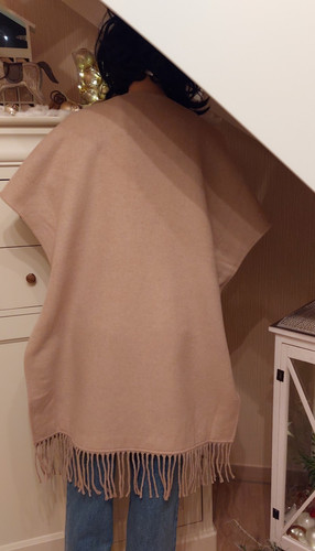Lässiges fransen cape poncho - lässiges,