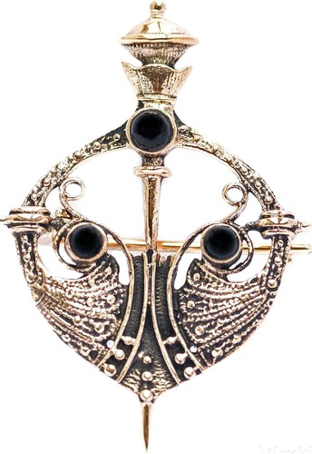 Bronze wikinger fibel - bronze,