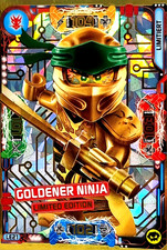 LEGO Ninjago Trading Card Game Limitierte Karte LE21 Goldener Ninja