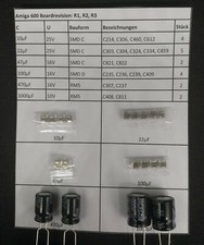 Amiga 600 Kondensatoren - ReCap - Capacitors - Kerkos - Kit