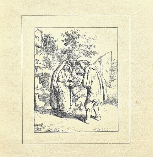 Lithographie das gespräch - lithographie,,