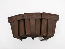#C Karabiner K98 3er Patronentasche BRAUN ORIGINAL mit Hersteller Luftwaffe / Tr