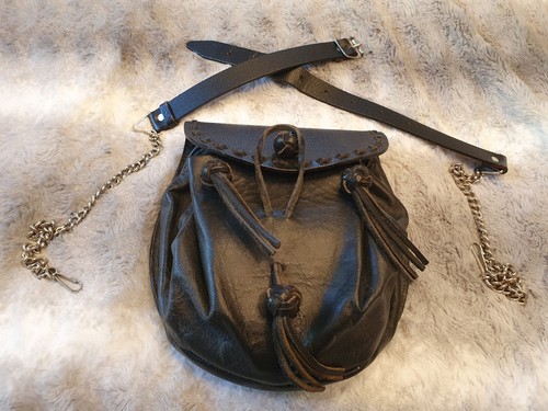 Pibroch black leather day - black,
