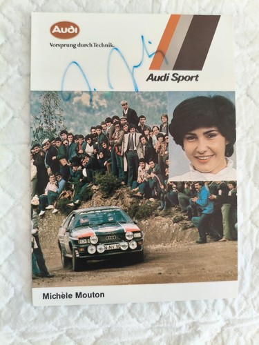 Michele mouton autogramm audi - mouton,