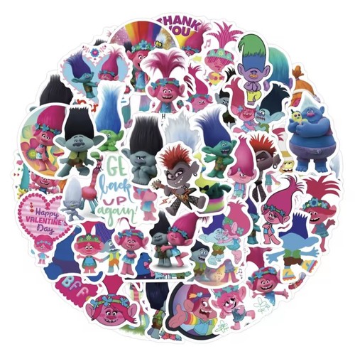 50x trolls sticker trolle - trolls,