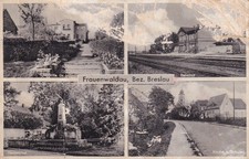 Frauenwaldau Bez.Breslau - 1940 - Bahnhof, Kirche, Schule, Villa, Heldendenkmal