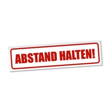 Abstand halten Magnetschild