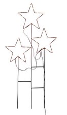 LED Metall Garten Stecker Stern - 80x41 cm - Weihnachten Garten Deko Timer Außen