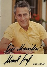 Maxl Graf signiert Karte Original Unterschrift Autogramm Signatur