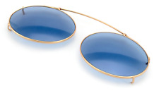 CUTLER AND GROSS Vintage Sonnenclip 0305 Pilot Gold Blau SunClip Oval 90s London