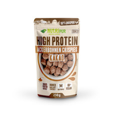High Protein Ackerbohnen Crispies Kakao: Protein Topping & Snack - Glutenfrei