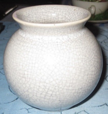 Keramik Vase Bückeburg Ton Kraquele Craquele Glasur 1950er 1960er Jahre