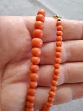 Vintage Kette Koralle orange
