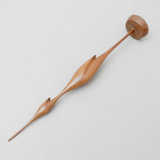 Reiher Kranich Holzfigur 60er