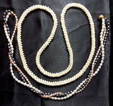2 x Perlenkette - 3 Reihig +