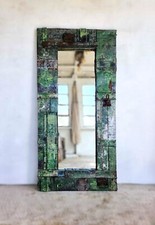 Ganzkörperspiegel, Ankleidespiegel, flockig rostig Metall Patina Bodenspiegel.