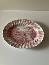 Coaching Days Servier Teller rot Myott England ca. 32 lang und 25 breit