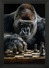 Gorilla Schach gerahmtes