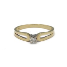 Ring mit brillant - brillant, solitär