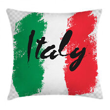 Kissenbezug Dekokissen für Sofa Italien Italienische Flagge Bunte Grunge