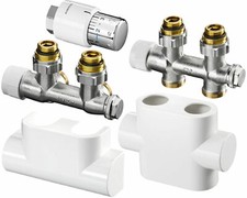 Oventrop Multiblock T Abdeckung Weiss Eck Durchgang Badheizkörper Blende