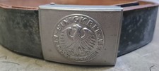 Bundeswehr Lederkoppel Gürtel mit Klipp Verschluss Vintage original BW