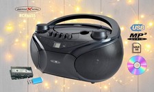 Reflexion RCR4655 Tragbarer Radio-/Kassettenplayer mit CD/MP3/USB/SD/AUX