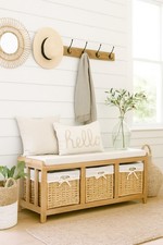 Sitzkommode Massivholz mit 3