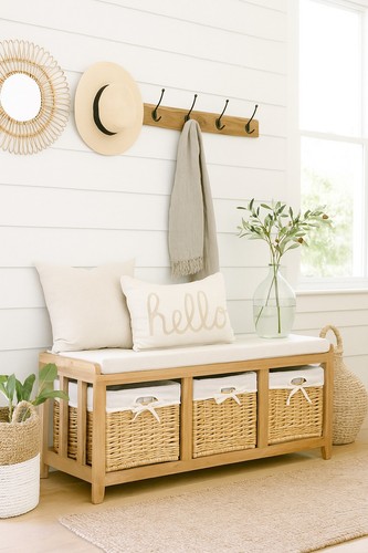Sitzkommode massivholz mit - massivholz, 3
