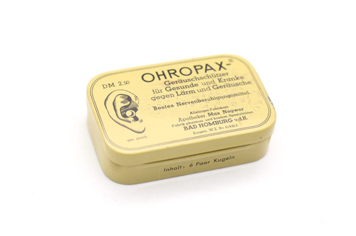 Ohropax alte mini blechdose - alte,
